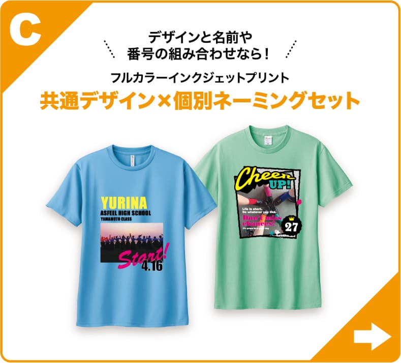 共通デザイン&times;個別ネーミングセット