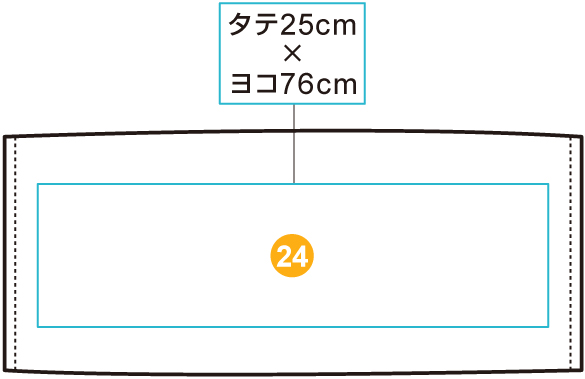 イベントフェイスタオル【全体プリント】　印刷位置・範囲